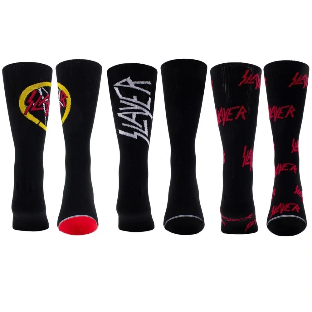 3-Pack Slayer Funny Novelty Crew Socks - NWT - Picture 2 of 4